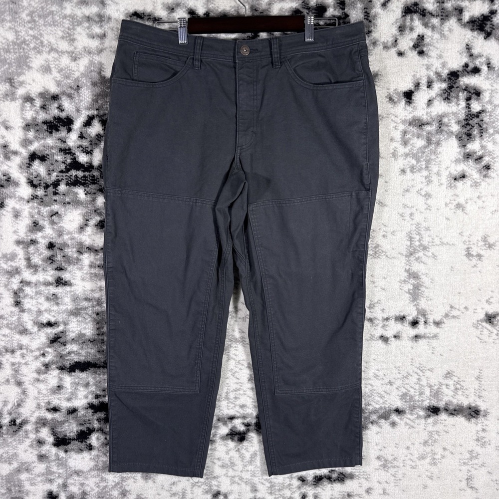 Rei Coop Campwell Pants Mens Size 38x26 Black Gray Outdoors Camping Stretch